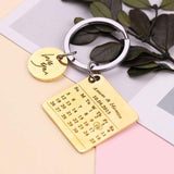 Personalized Calendar Keychain